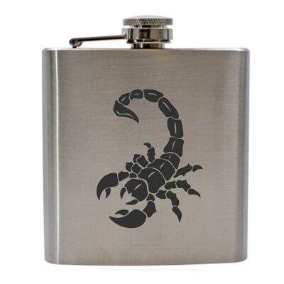 Zodiac sign Scorpio | Stainless Steel Hip Flask