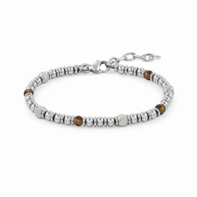 Stonehenge - Tiger eye stone - Unisex Stainless Steel Bracelet