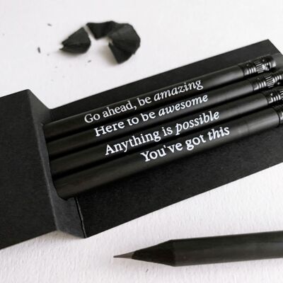 Set di matite con citazione motivazionale