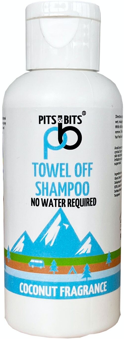 Pits And Bits Rinse Free Shampoo, Coconut Fragrance, No Additional Water Or Rinsing Required 100ml