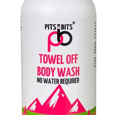 Pits And Bits Duschgel ohne Spülung, parfümfrei und antibakteriell, kein zusätzliches Wasser oder Spülen erforderlich, 100 ml