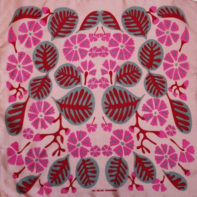 Mini foulard in seta Tahiti rosa rosa