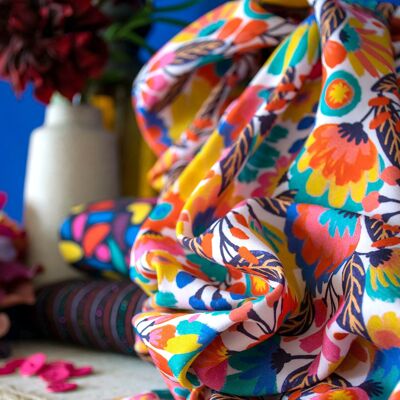 Viscose fabric - Phoenix flowers