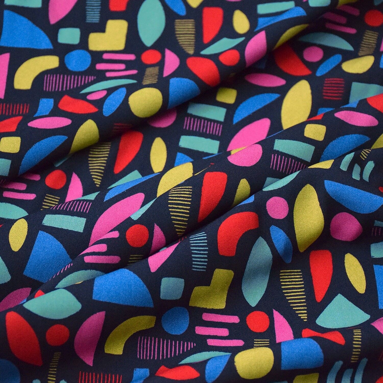 Tessuto in viscosa Desert Shape - Carbon