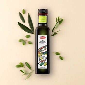 100% Huile d'Olive Extra Vierge Biologique Italienne YOUNG 250 ml bouchon PE 1