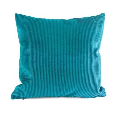 Coussin 40x40cm large corde pétrole