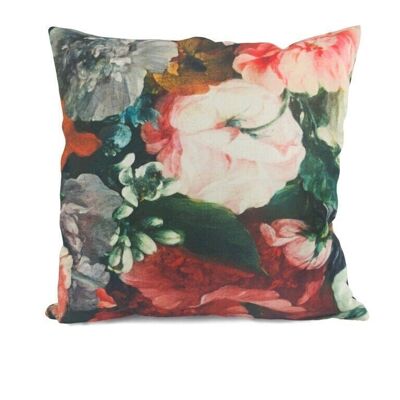 Coussin 40x40cm Magnifiques roses et lys