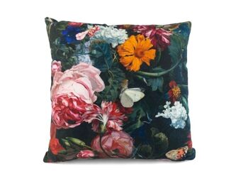 Coussin 40x40cm Peinture fleur baroque 1