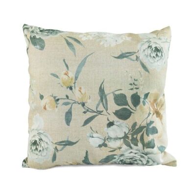 Kissen 40x40cm Englische Rosen auf beige