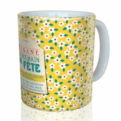 17- “Post-party herbal tea” mug