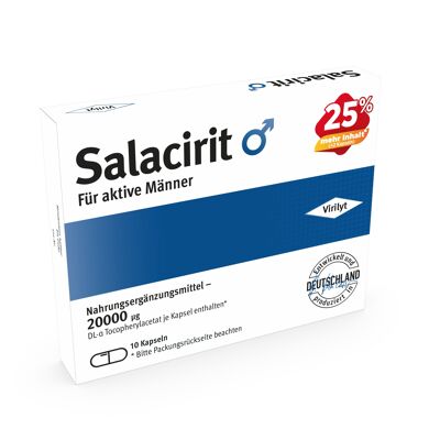 VIRILYT Salacirit for active men, sexual enhancer, sex pill, performance, Maca, potency, eroticism, self-confidence, zinc, selenium, vitamins from Germany, high margin