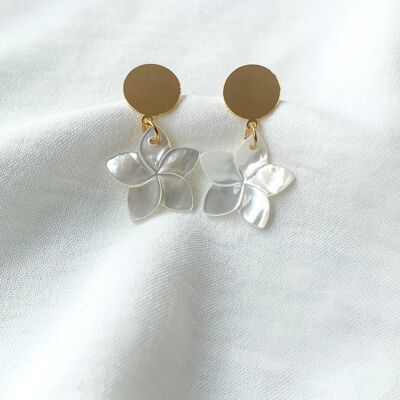 Boucles D'oreilles FLEURS NACRE