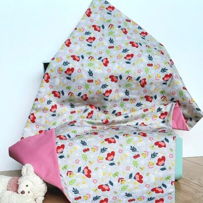 “Fleurrouge” printed cotton summer duvet