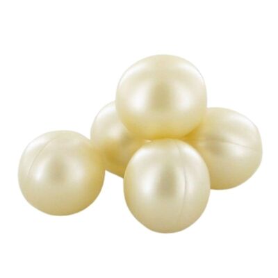 200 Round Coconut Scent Bath Beads with Soybean Oil - Paraben Free - Ball for Foot Bath