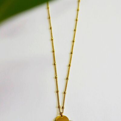 Golden or silver planet saturn necklace jewelry