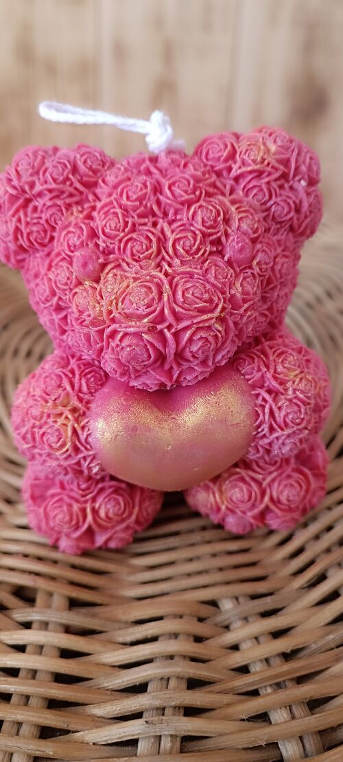 ROSE TEDDY BEAR CANDLE – Artisan Luxx Candle