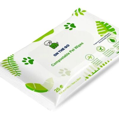 Pet Wipes - All Pets - Hypoallergenic - Unscented Wipes - TRAVEL PACK