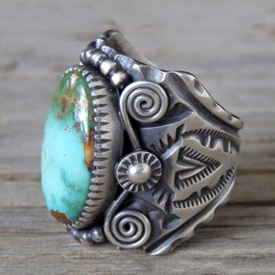 Turquoise Ring Vintage Men's And Women's Ring