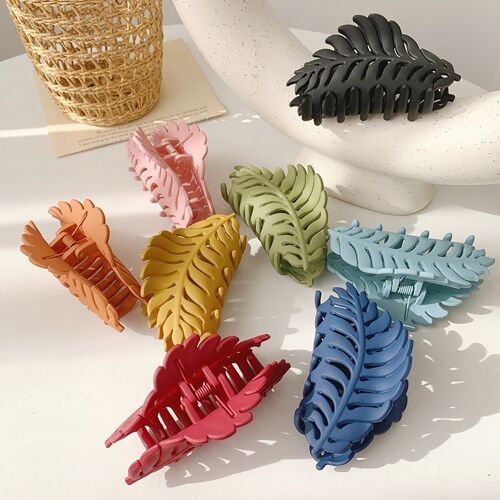 Leaf Shape Matte Hair Claw Clip