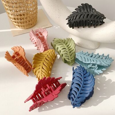 Leaf Shape Matte Hair Claw Clip