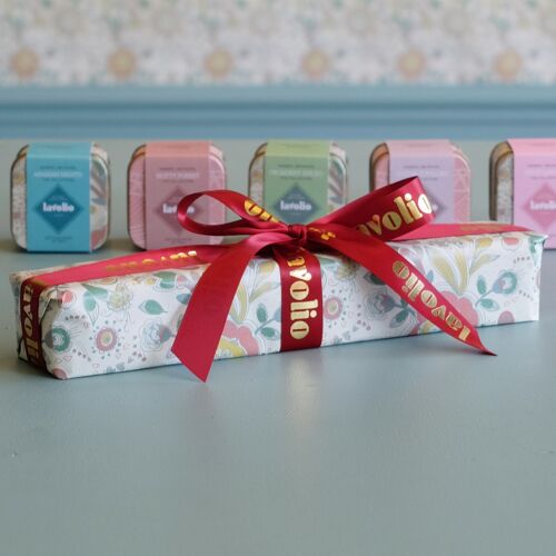 Lavolio Gift-Wrapped Miniature Tins Set of 5