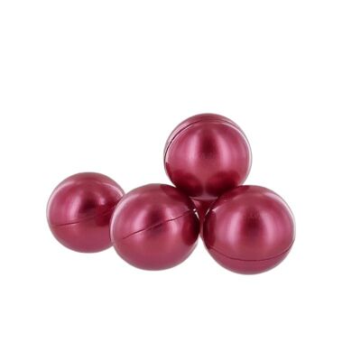 200 Round Bath Beads Strawberry Scent with Soybean Oil - Paraben Free - Ball for Foot Bath