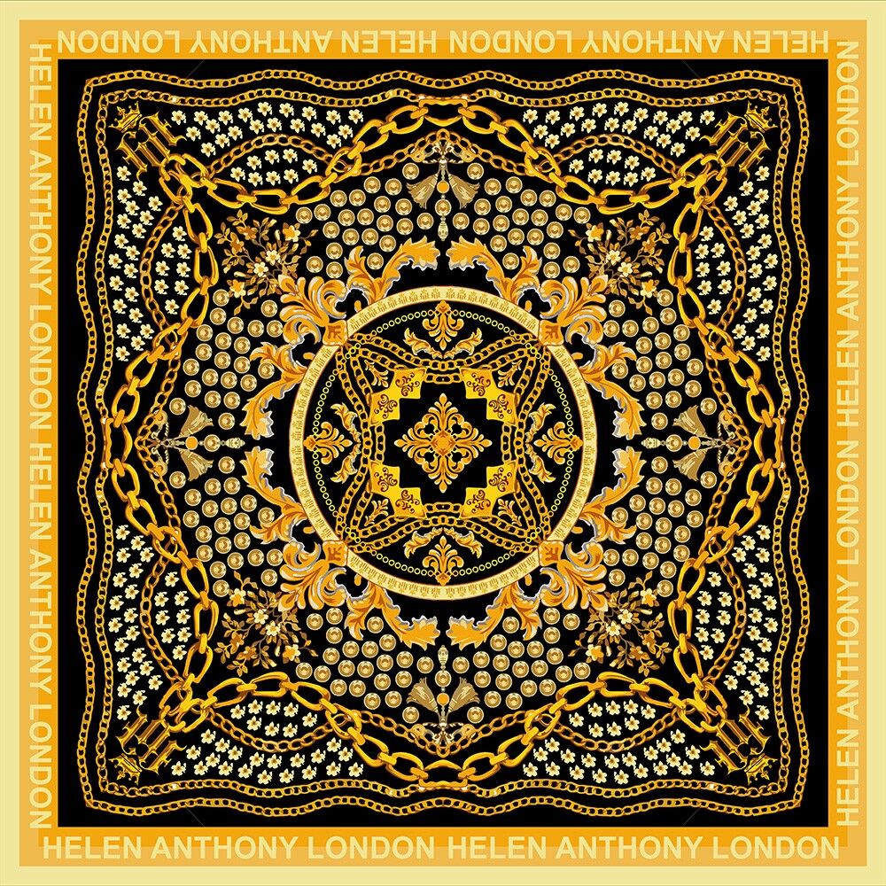 Twill-Seidenfoulard-Schal 90 x 90 cm - 35 x 35 Zoll 02