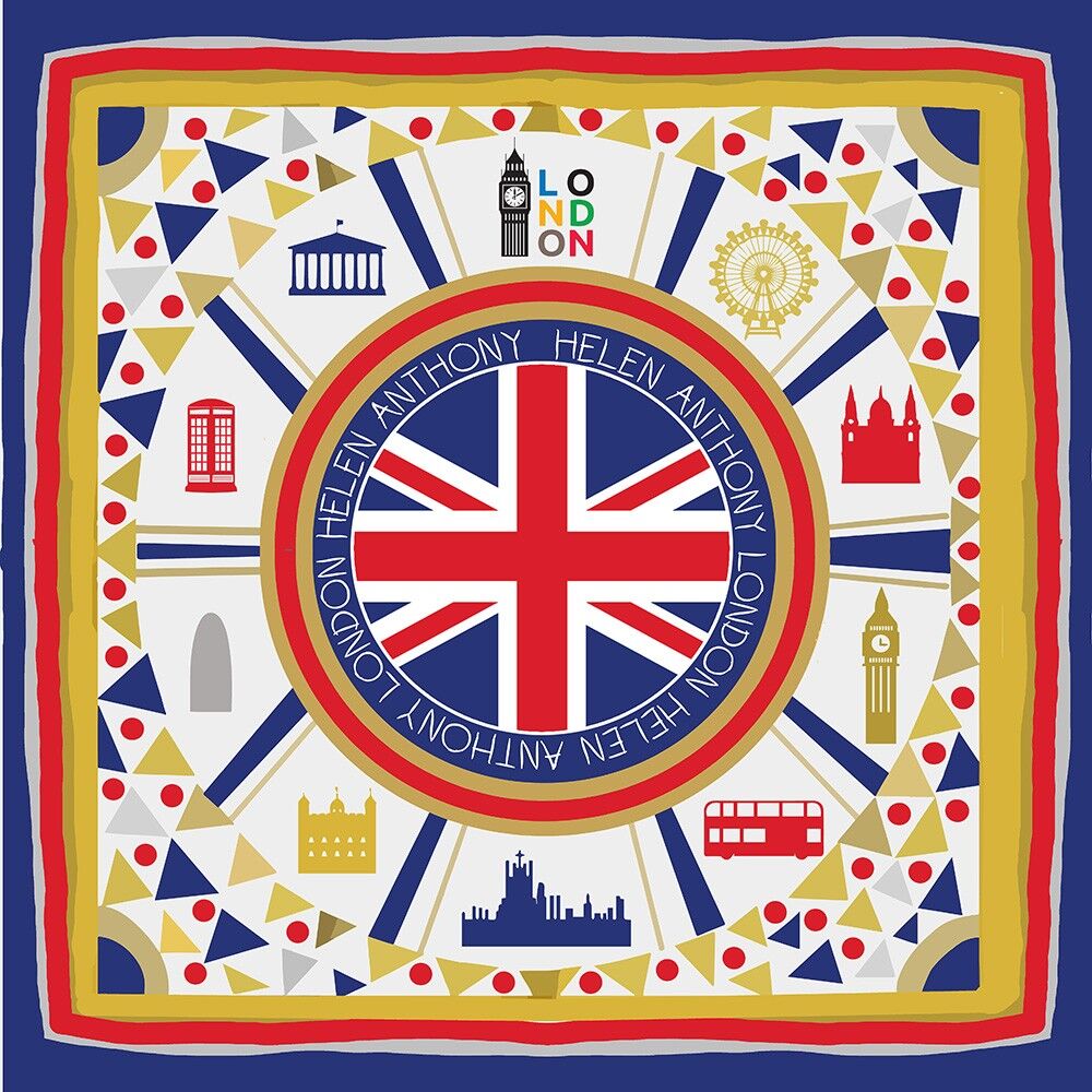 Twill-Seidenfoulard-Schal 90 x 90 cm - 35 x 35 Zoll 03