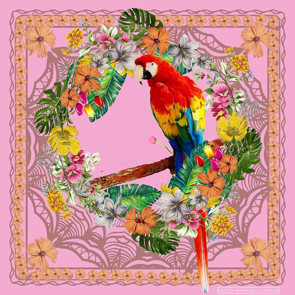 Sciarpa foulard in twill di seta 90 x90 cm - 35 x 35 pollici 05