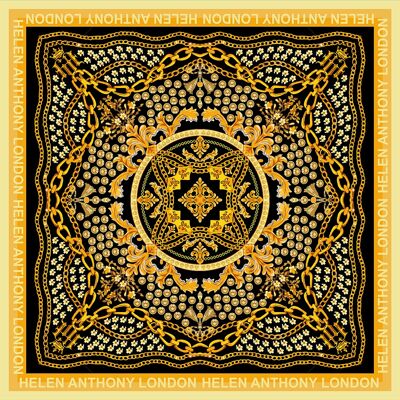 Fular de sarga de seda 55 x 55 cm - 21 x 21 pulgadas 02