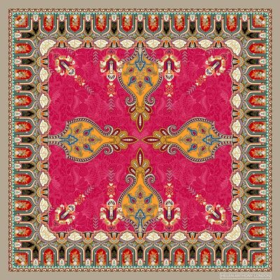 Fular de sarga de seda 55 x 55 cm - 21 x 21 pulgadas 07