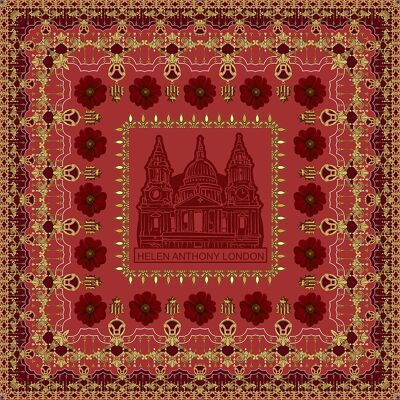 Fular de sarga de seda 55 x 55 cm - 21 x 21 pulgadas 08