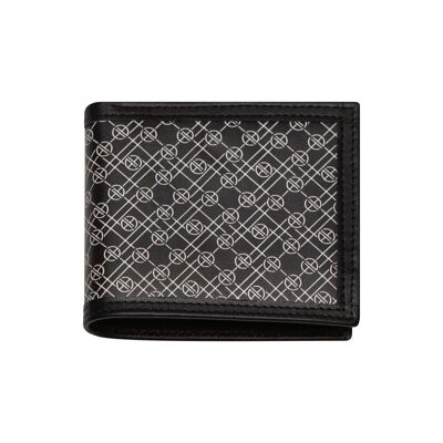 Portefeuille en cuir imprimé monogramme 01