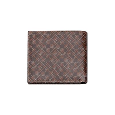 Cartera de piel con estampado de monogramas 02