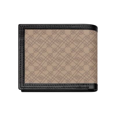 Cartera de piel con estampado de monogramas 04