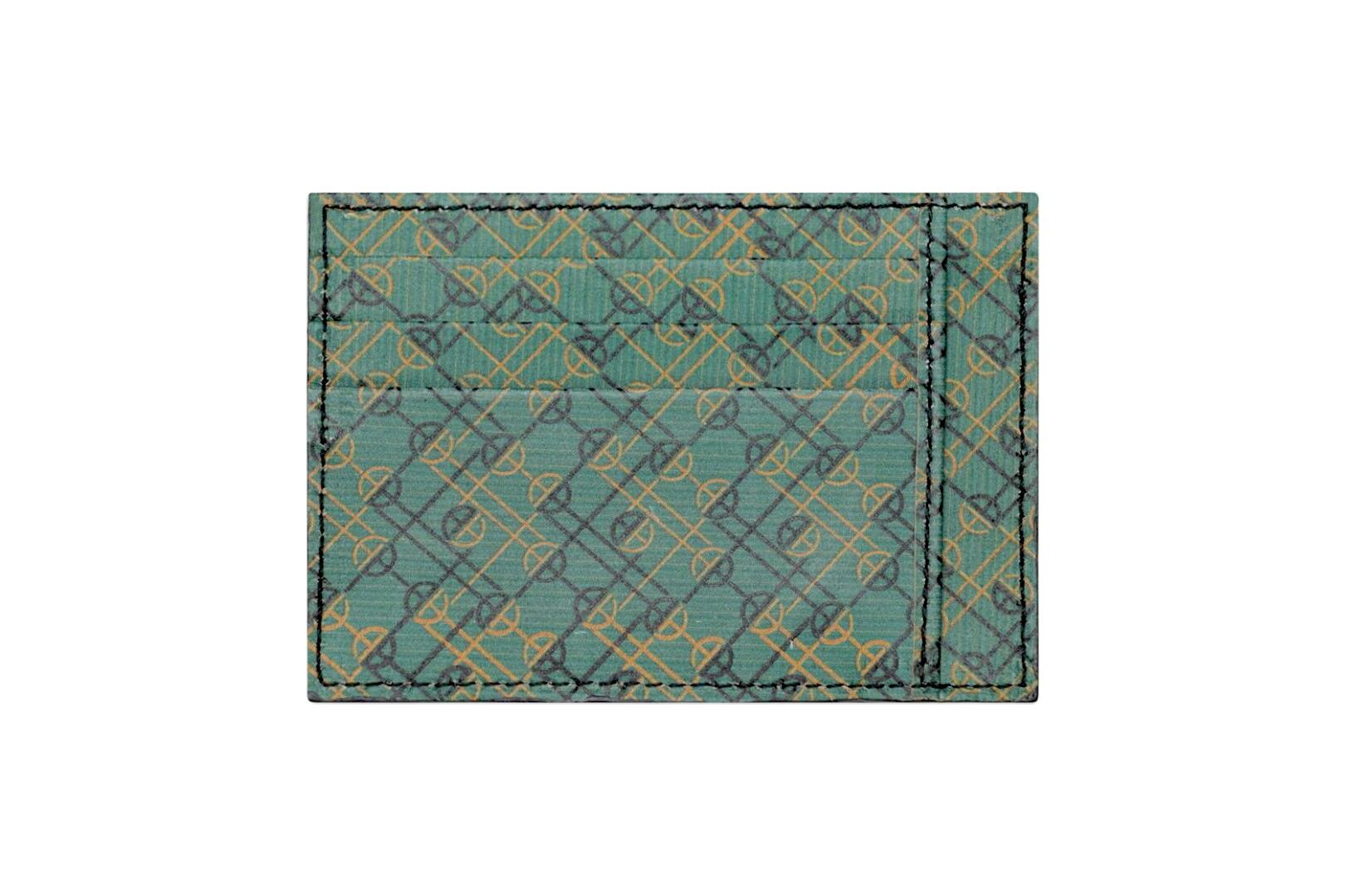 Kartenetui aus Leder mit Monogramm-Print 03