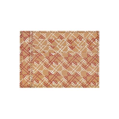 Portacarte in pelle con stampa monogramma 04