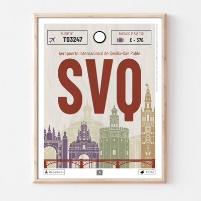 Seville destination poster