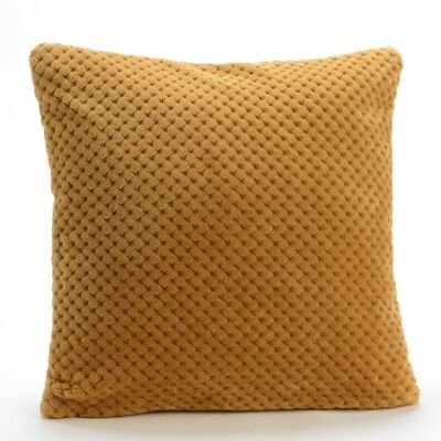 CUSHION DAMIER CAMEL 40X40  