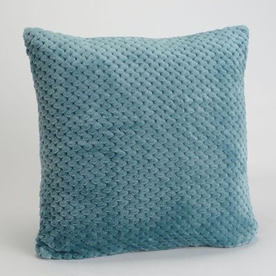 CUSHION DAMIERBLEUCANARD40X40 