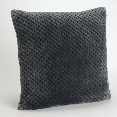 CUSHION DAMIER GRIS ANTH40X40 