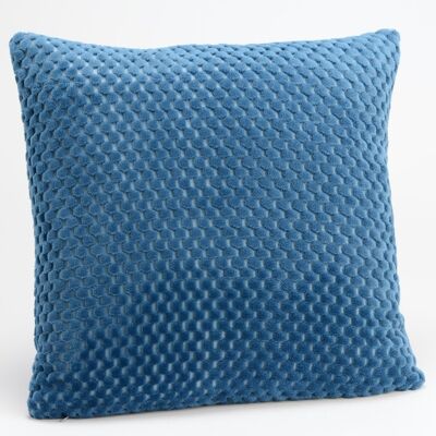 CUSHION DAMIER BLEUNUIT40X40 