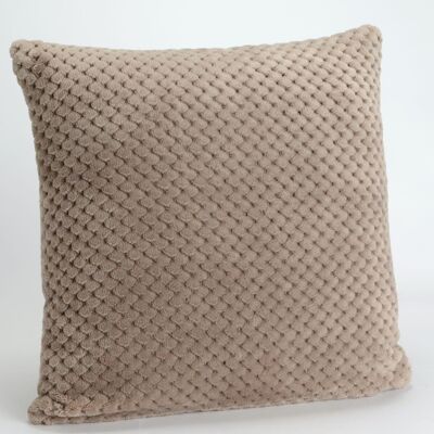 CUSHION DAMIER TAUPE 40X40 