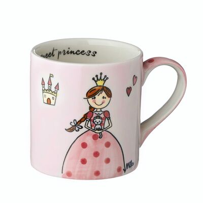 Taza infantil Princesa - vajilla de cerámica - pintada a mano