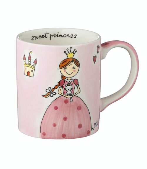 Becher Prinzessin - Keramik Geschirr - handbemalt