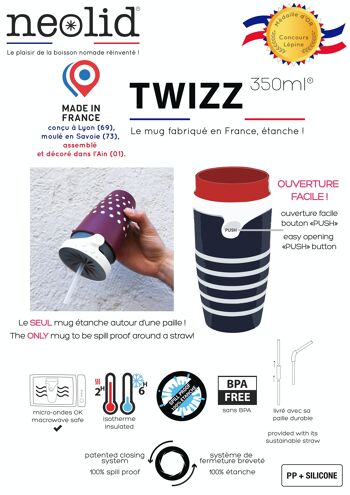 Mug isotherme made in France TWIZZ 350ml Liberty 4