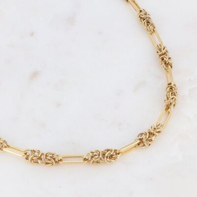 Goldene Rebecca-Halskette - ovale und königliche Glieder