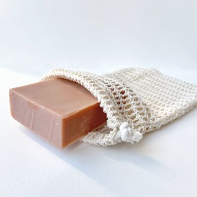 Recycled cotton soap saver pouch