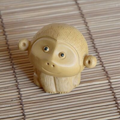 Encantadora figura de té de mono en arcilla Yixing