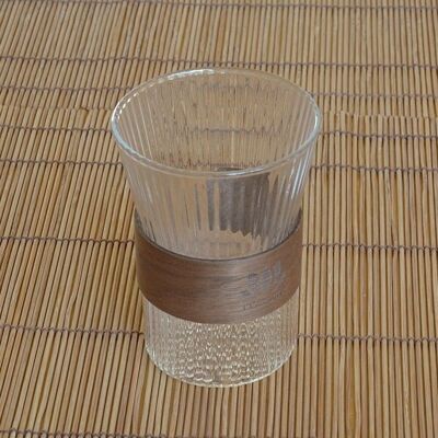 Glass and Wood Mug 350 ml